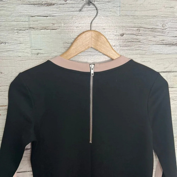 J crew size 0 long sleeve  pink black wool blend dress - Picture 10 of 10